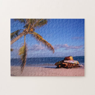 De oude militaire oorlog trok Puerto Rico. Legpuzzel
