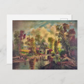 De oude Mill Stream Briefkaart (Voorkant / Achterkant)