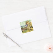 De oude Mill van Vincent van Gogh Vierkante Sticker (Envelop)