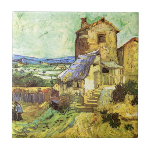 De Oude Molen door Vincent van Gogh Tegeltje