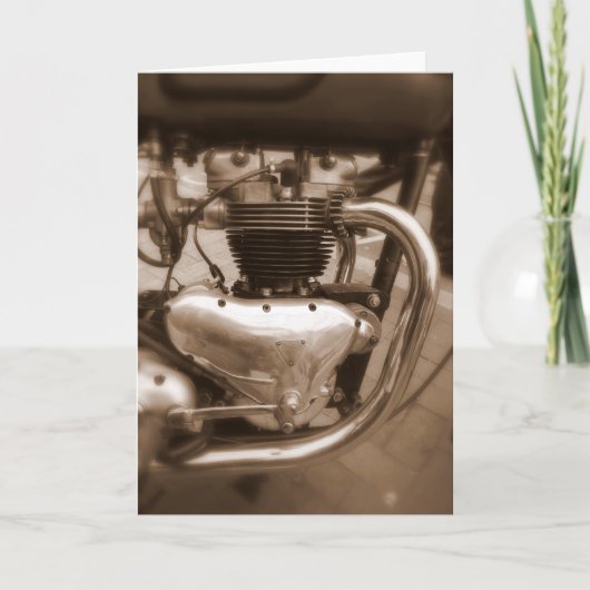 De oude Motor van Triumph Kaart (Voorkant)