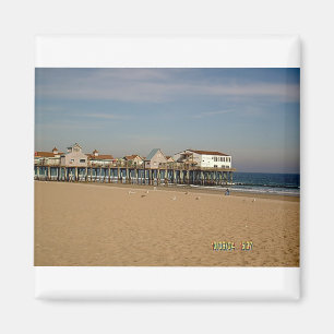 De oude Orchard Beach Pier Magneet