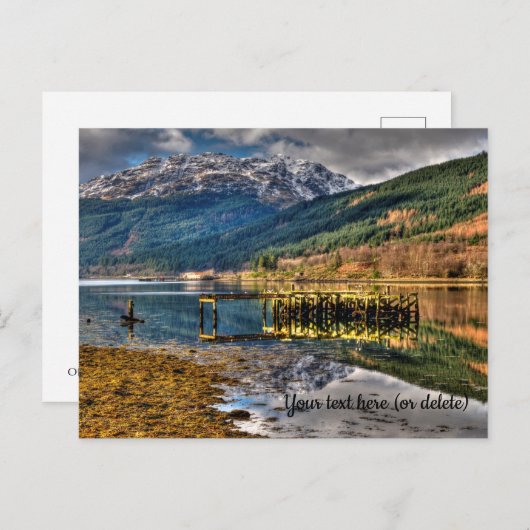 De oude pier, Loch Long, Arrochar, Briefkaart (Voorkant / Achterkant)