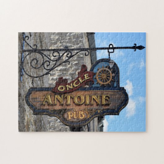 De oude Pub tekent Quebec Canada. Legpuzzel (Horizontaal)