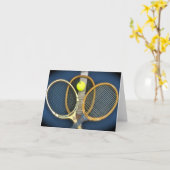 De oude Rackets van het Tennis Kaart (Gele Bloem)