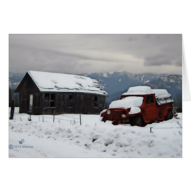 De oude Red Truck (Voorkant Horizontaal)