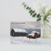 De oude Red Truck Briefkaart (Staand voorkant)