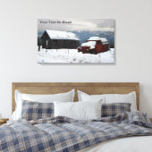 De oude Red Truck Canvas Afdruk (Insitu (Slaapkamer))