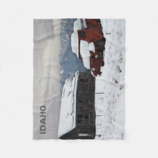 De oude Red Truck Fleece Deken (Voorkant)