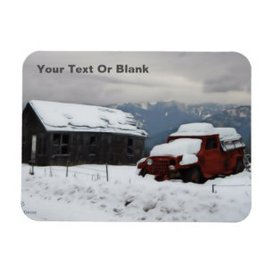 De oude Red Truck Magneet