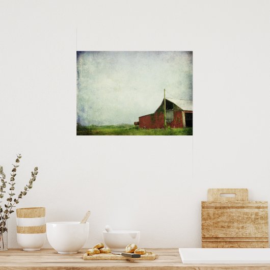 De oude Rode Barn Poster (Keuken)