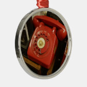 De oude rode telefoon metalen ornament (Rechts)