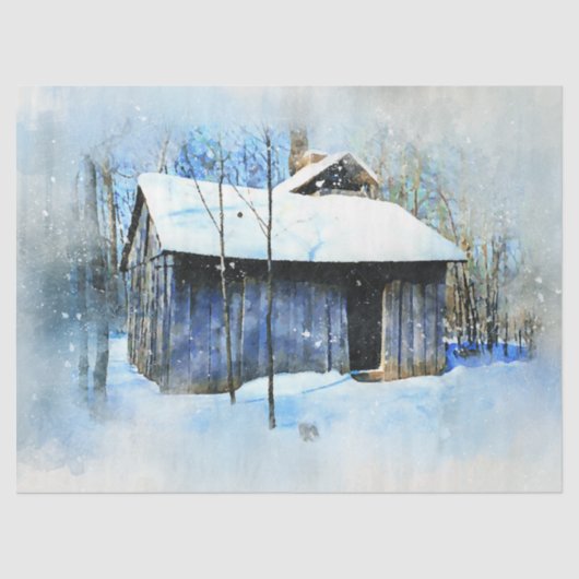 De oude Rustige House-landschapsontvlechtende muur Tissuepapier (Voorkant)