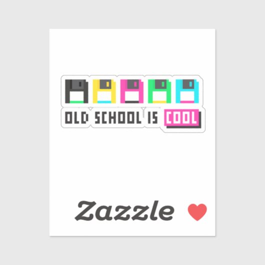 De oude school is cool sticker (Vel)