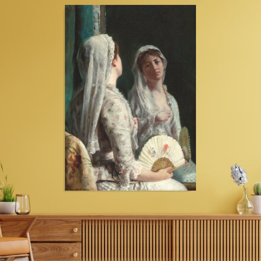 De Oude Sluier Canvas Afdruk (Insitu (Woonkamer))