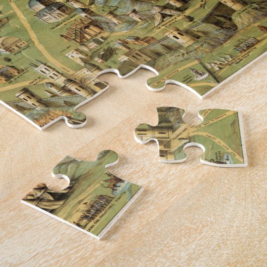 De oude stad Jeruzalem met de tempel van Solomon Legpuzzel (Zijkant)