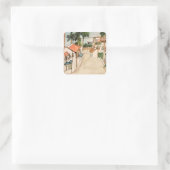 De oude stad La Quinta Vierkante Sticker (Tas)