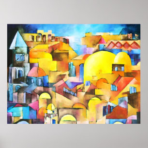 De oude stad poster