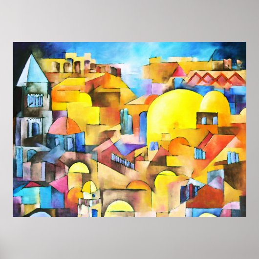 De oude stad poster (Voorkant)