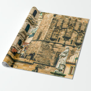 De oude stad Pragueoeroud, architectuur, bouwwerk Cadeaupapier