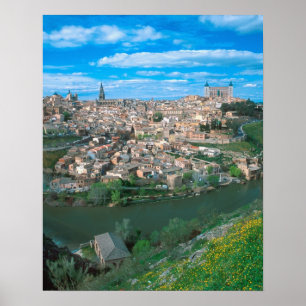 De oude stad Toledo, Spanje. Poster