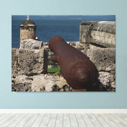 De oude stad van Cartagena Canvas Print (Insitu (Houten vloer))