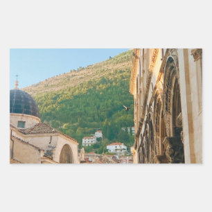 De oude stad van Dubrovnik Rechthoekige Sticker
