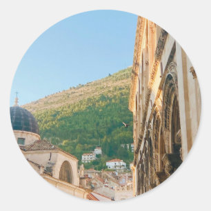 De oude stad van Dubrovnik Ronde Sticker