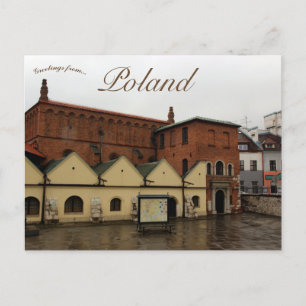 De oude synagoge Kazimierz district Krakau Polen Briefkaart