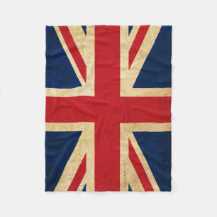 De oude Vintage Vlag Union Jack van Grunge het Fleece Deken