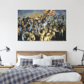 De oude vlag heeft de grondafdruk nooit geraakt canvas afdruk (Insitu (Slaapkamer))