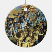 De oude vlag heeft nooit de grond aangetast keramisch ornament (Achterkant)