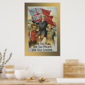 " de oude vlag - het oude beleid - de oude leider  poster (Keuken)