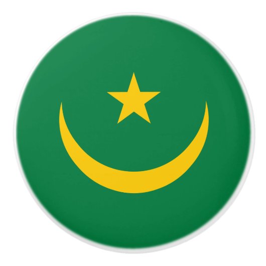 De oude vlag van Mauritanië Keramische Knop (Voorkant)
