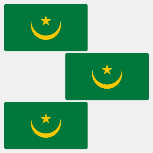 De oude vlag van Mauritanië Labels (Groep)