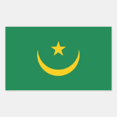 De oude vlag van Mauritanië Rechthoekige Sticker (Voorkant)