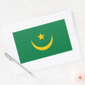 De oude vlag van Mauritanië Rechthoekige Sticker (Envelop)