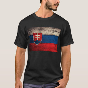 de oude vlag van Wooden Slowakije; T-shirt