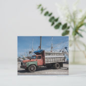 De oude vrachtwagen briefkaart (Staand voorkant)