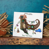 De oude vrouw in de schoenen fotoplaat (Zijkant)