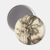 De Oude Vrouw in het Hout door Arthur Rackham Magneet (Voorkant / Achterkant)