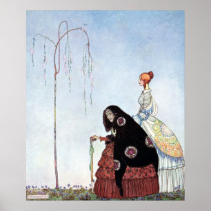 De oude vrouw van Kay Nielsen Poster