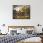 De oude watermill van George Morland Canvas Afdruk (Insitu (Slaapkamer))