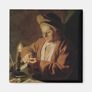 De oudere schrijver magneet