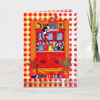 De ouderwetse Kast van de Keuken met de Kaart van