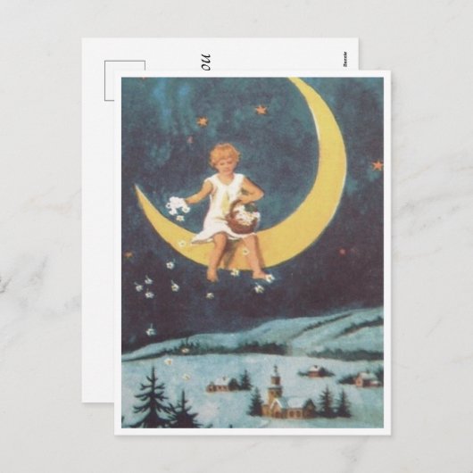 De ouderwetse Spatie van de Kaart van Kerstmis (Voorkant / Achterkant)