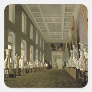 De oudheidspalerij van de Academie van Boete Vierkante Sticker