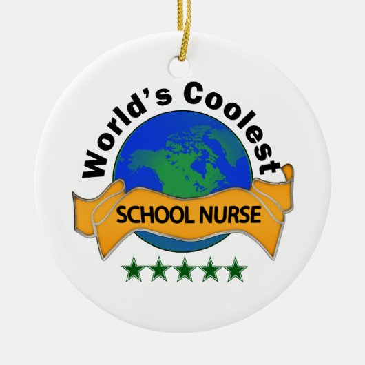 De oudste schoolverpleegster ter wereld keramisch ornament (Voorkant)