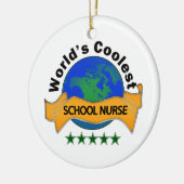 De oudste schoolverpleegster ter wereld keramisch ornament (Links)