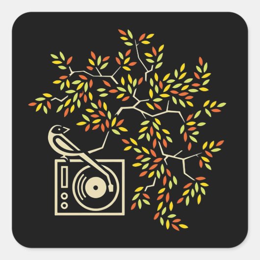 De outdoor mix vierkante sticker (Voorkant)